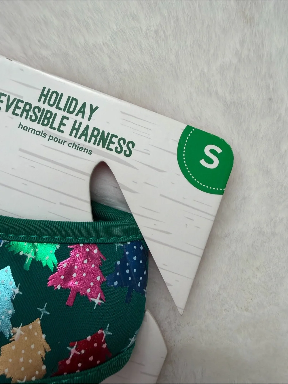 Green Holiday Reversible Small Pet Harness
